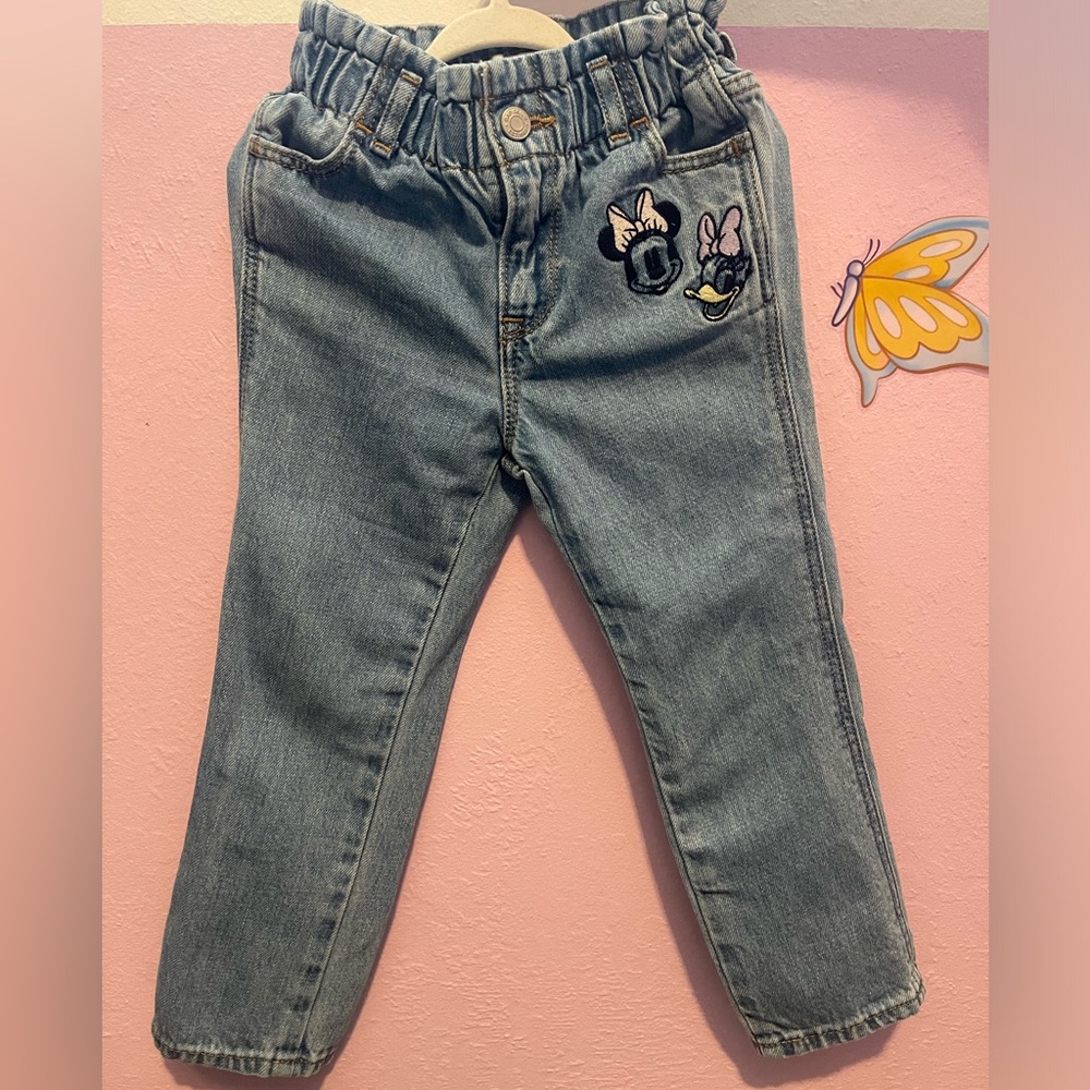 Kids Blue Denim Jeans with Cartoon Patches